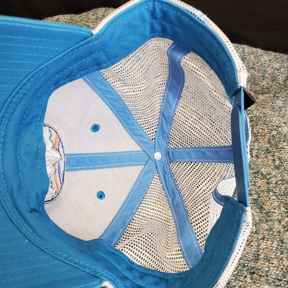 Patagonia Trucker Hat 1973 Fitz Roy Scope Unisex One Size Rounded Bill Blue - Picture 4 of 8